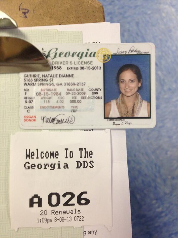 natalieguthrie's tweet image. Been here forever. #DMVproblems adios old Georgia license, it&apos;s been real.