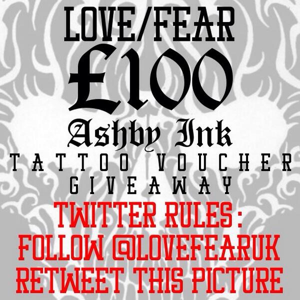 LovefearUK's tweet photo. Last chance to enter!! http://t.co/98X6dCK8Ma