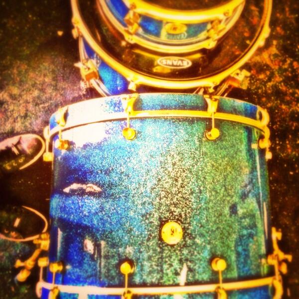 On Uproar tour for next 6 weeks with my bad ass CCP glass glitter kit! Thanks Tony and the crew! @CCPercussion
