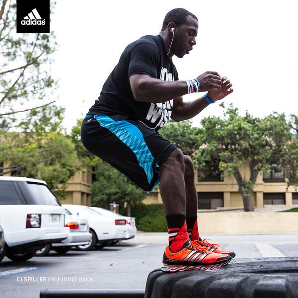 adidasUS's tweet photo. @CJSPILLER burns rubber in the new #Springblade. RT if you bring Explosive Energy to your workouts. http://t.co/lJgVgSxyst