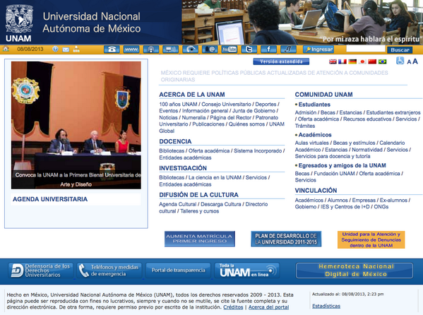 DIRECCION_ENAP's tweet photo. 1ª Bienal Universitaria de Arte y Diseño, Portal UNAM. 08 08 2013 http://t.co/lroeXU9yDB
