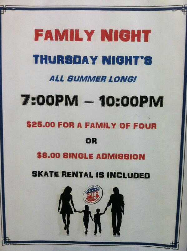 PinesIceArena's tweet photo. Family night tonight 7-10pm. http://t.co/zItZ23miSx