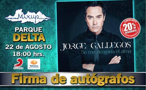 Acompaña <a href="/jorgegallegosMX/">Jorge Gallegos</a>  y obtén su CD autografiado!!
