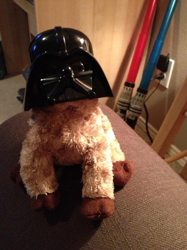 Londoncarter7's tweet photo. Carter turned London's reindeer into Vader. "Rudolph, I am your father" http://t.co/SnN8bv5Fcf