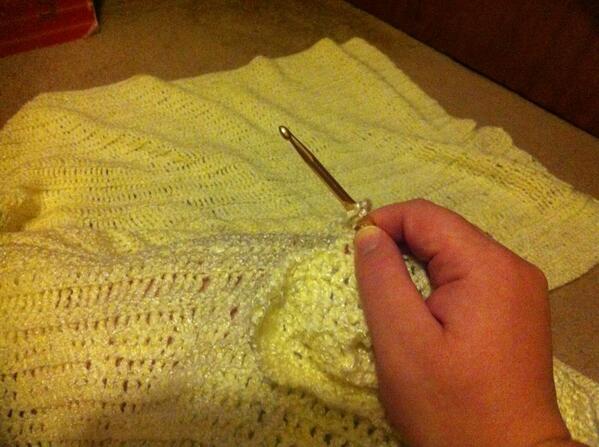 For #CraftNight: Sibling Edition, working on afghan for sister.
