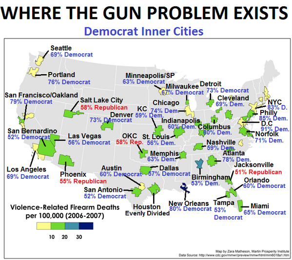 JGalt09's tweet photo. #LiberalsGetUpsetWhen told that most gun violence is committed not by NRA members but by urban Democrats http://t.co/voIsFfYI3o
