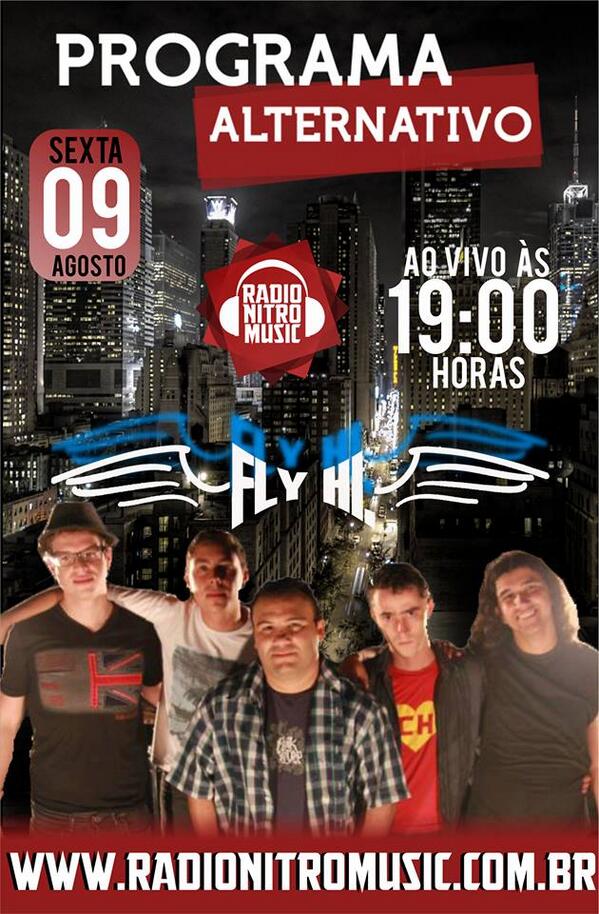 BandaFlyHi's tweet image. Aee Galera é hooje Fly Hi. hoje na Rádio Nitro Music, ao vivo!as 19:00 hr lançamento do Web Clip Bora vamo que vamooo