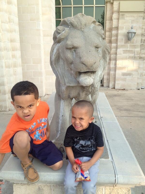 J with his lion face!!