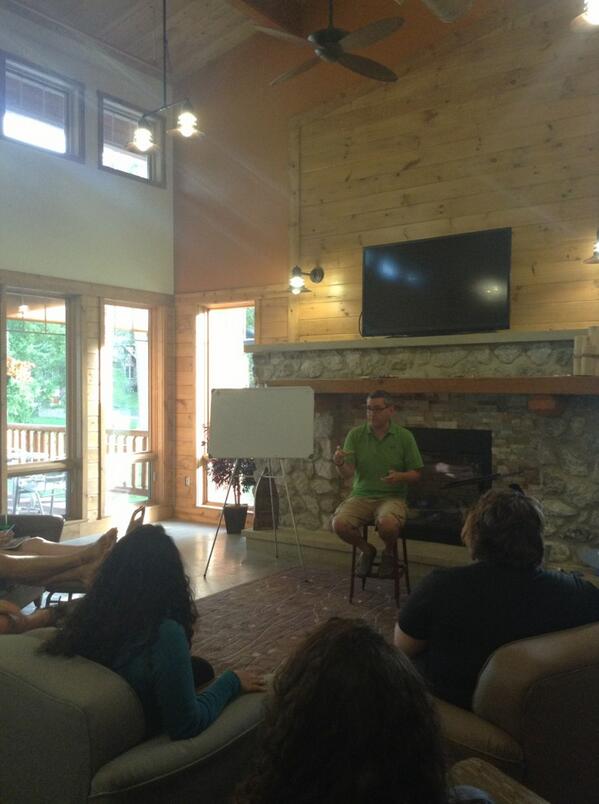 _IDEAfarm's tweet image. Session #4 is rolling! @esfeather is addressing our students on the topic of "awakening moments." #IF2013