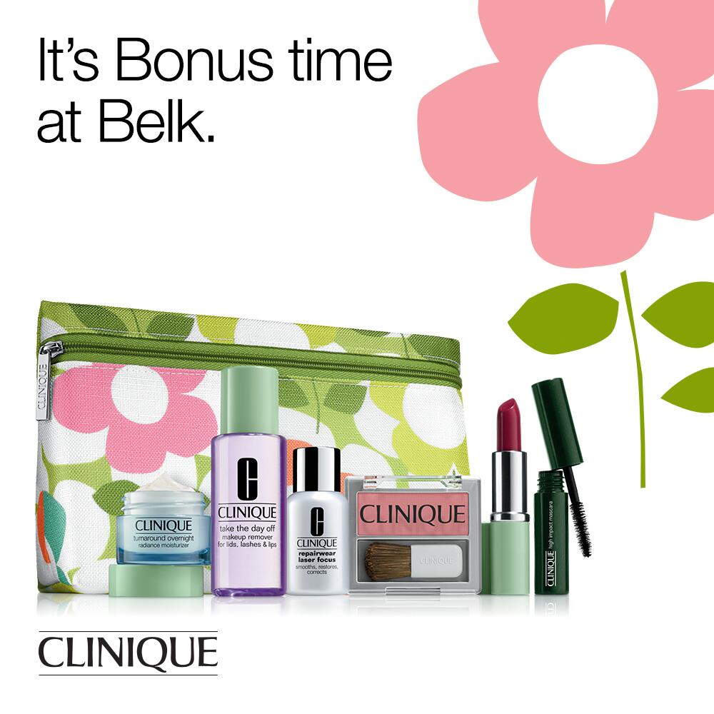 Clinique on Twitter "It’s Bonus time at Belk. Get this 7piece gift