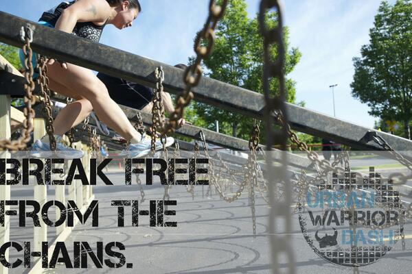 RunUrbanWD's tweet image. Break free from the chains with Urban Warrior Dash.