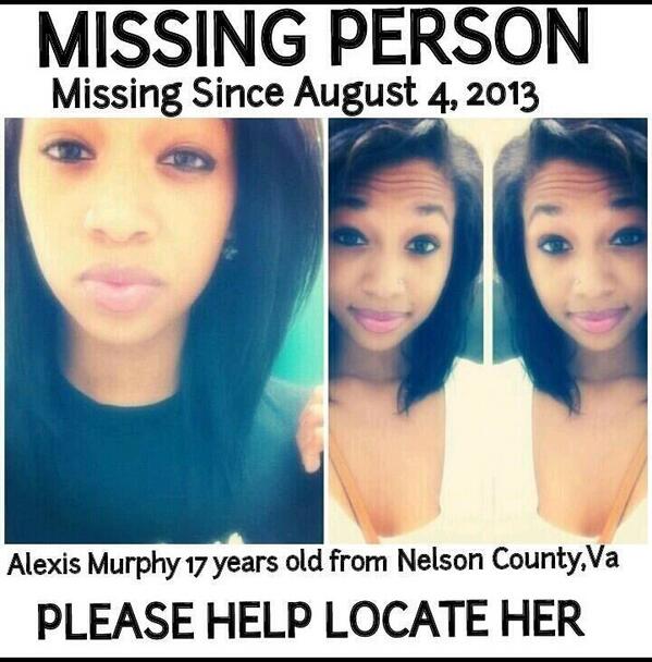 #RETWEET ALEXIS HAS BEEN MISSING 6 DAYS NOW EVERYONE KEEP THIS HASHTAG GOIN #FindAlexisMurphy #REPOST TO UR FOLLOWERS