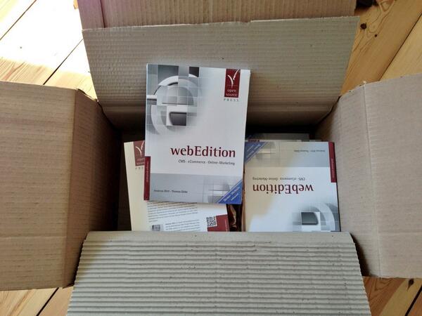 webEditionBuch's tweet image. Frisch eingetroffen: #webEdition Bücher zum sofortigen kostenfreien Versand