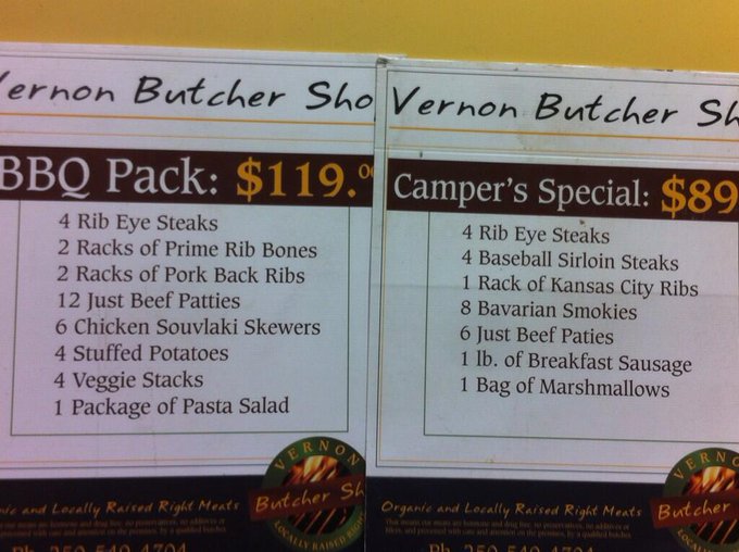 At Vernon ButcherShop!! Customer appreciation day! Buy one of these packs get a $25 gc free! @sunfmvernon<a href="/tag/smash"class="tags"><span>#smash</span></a><a href="/tag/racetrack"class="tags"><span>#racetrack</span></a><a href="/tag/motoplexspeedway"class="tags"><span>#motoplexspeedway</span></a><a href="/tag/traveltrailers"class="tags"><span>#traveltrailers</span></a>