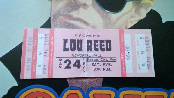 Anybody at this show? <a href="/LouReed/">Lou Reed</a> #coolstuffyoufindinrecords