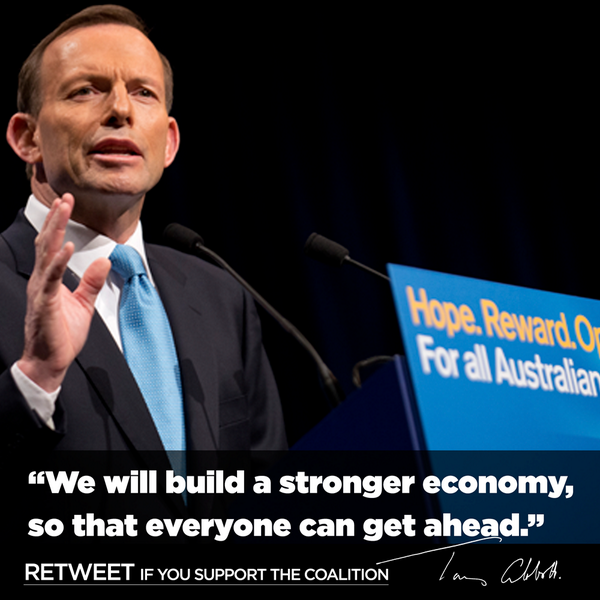 LiberalAus's tweet photo. This election the choice is clear.  Retweet if you want #realchange #auspol http://t.co/mz31sNqLro