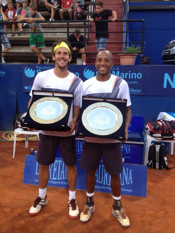 We won the Title 2night at #SanMarinoChallenger thanks for a great week 2 my man <a href="/nicholas_monroe/">Nicholas Monroe</a> #MilkChocolate