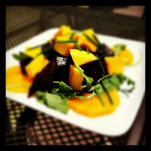 Special: Beet & Mango Salad with Orange's, chives, arugula & Sherry Vinaigrette #bethesda @dcpatios