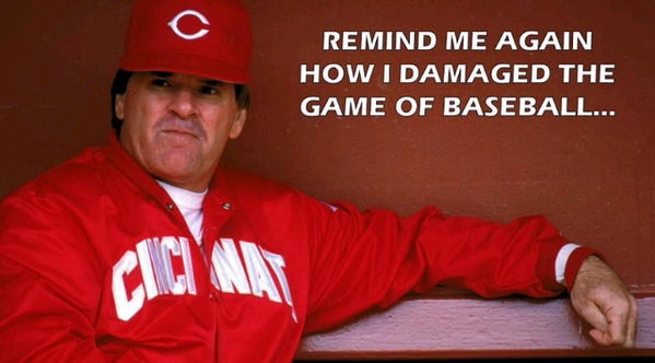 MLB_Debates's tweet photo. Does Pete Rose belong in the Hall Of Fame? Retweet for Yes. Favorite for No. http://t.co/knNSogcLgd