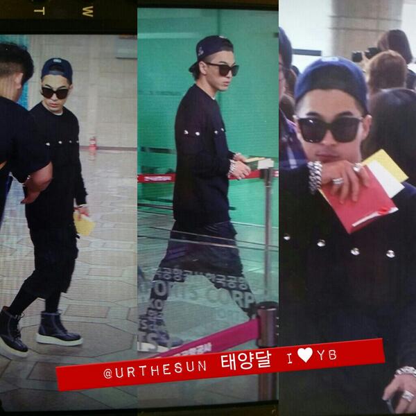 [11/8/13][Pho] Taeyang tại sân bay Gimpo sang Nhật BRWClD5CUAAYlPU