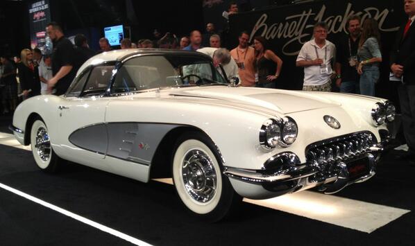 Barrett_Jackson's tweet photo. Top Corvette sale of the auction so far, this '58 roadster hits $100K at #bja2013 #han2013 http://t.co/G81sW2Dv6o