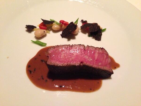 Beef filet at Patina. Perfectly cooked.