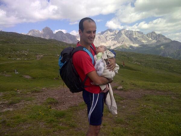 Lorenzo in vetta al # rifugiolaresei ..2300 m . #dolomiti