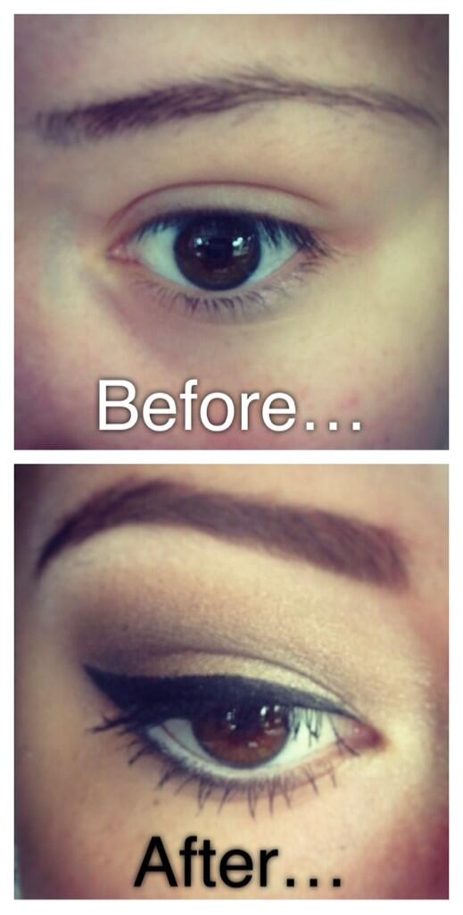 LulusMakeUp's tweet image. A before and after eye makeup &amp;lt;3