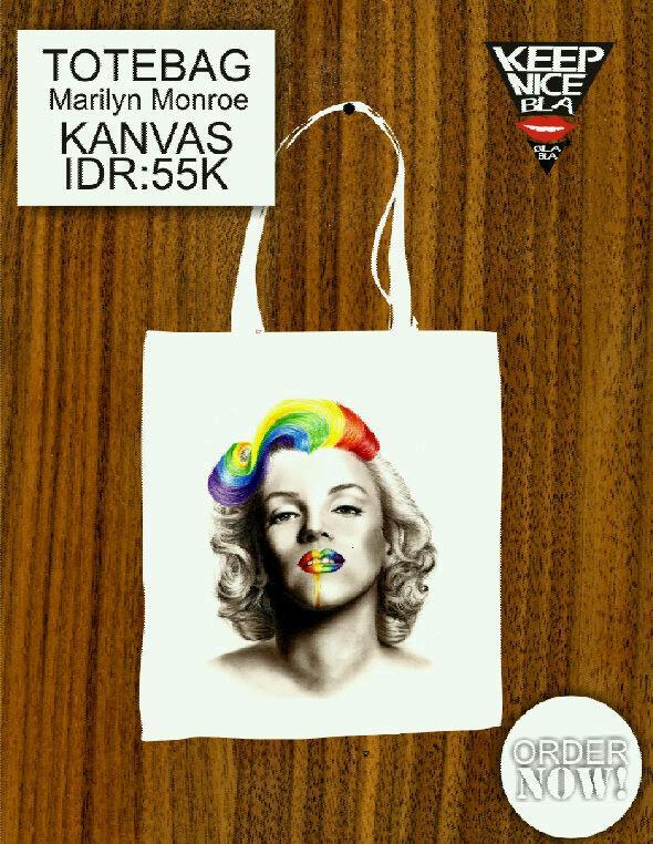 #jualtotebag |marilyn monroe|kanvas|idr 55k.