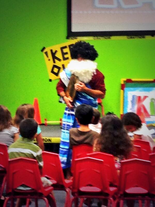Wendy_ZC's tweet photo. Moses visited @txcelebration Kids at Anderson Mill! #kidsCommandments #Brenthas1MillionDisguises http://t.co/ju1Wx8pyif