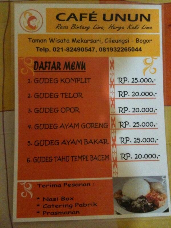 Menu wisata rasa