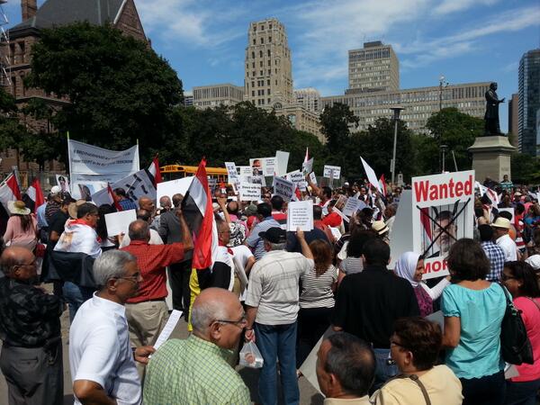 Anti #Morsi &amp; anti #USA protests in #Toronto #Canada pictures #Egypt