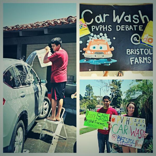 Thank you for another successful carwash fundraiser at Bristol Farms today! #carwash #speechanddebate #peninsula