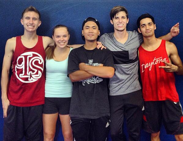 Great tricking session yesterday with the boys - Ru, Kyle, Cody and Alex.