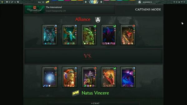 DOTA2's tweet image. The picks. Game 2.NA'Vi vs alliance. #ti3