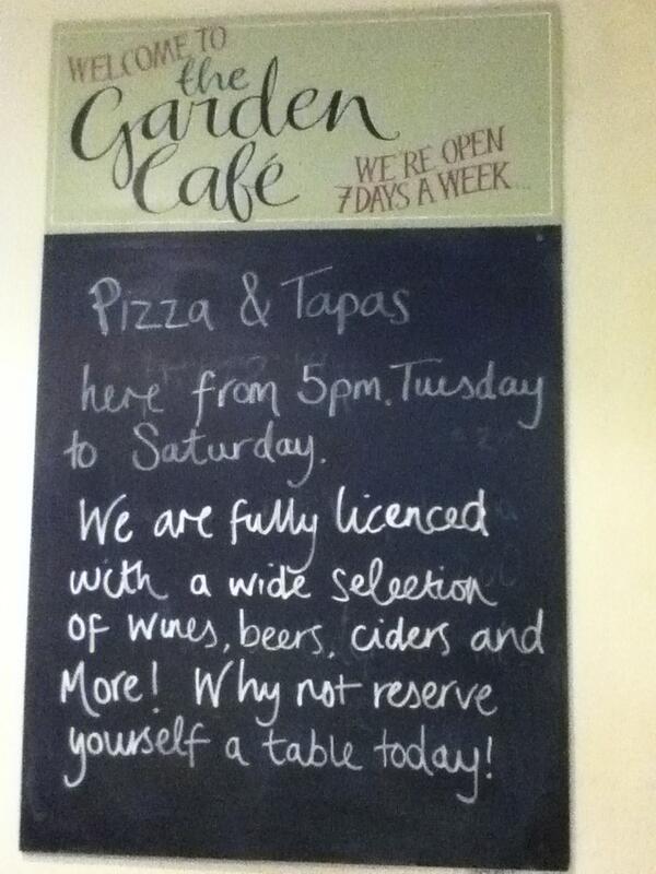 GardenCafeFrome's tweet image. We are open 7 days a week and open in the evenings Tue-Sat. #pizza #tapas #VegetarianCafe #wine #dine #GardenCafe