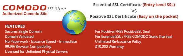 ComodoSSLstore's tweet image. The major difference between the Comodo #EssentialSSL vs. #PositiveSSL Certificate. Look here bit.ly/163wGLG