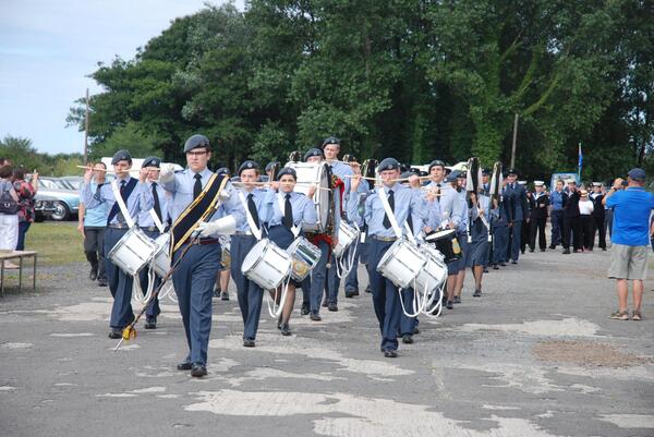 Mass band, headed by Drum Major Michael Trew (948 Haverfordwest &amp; City of St.Davids) Squadron.