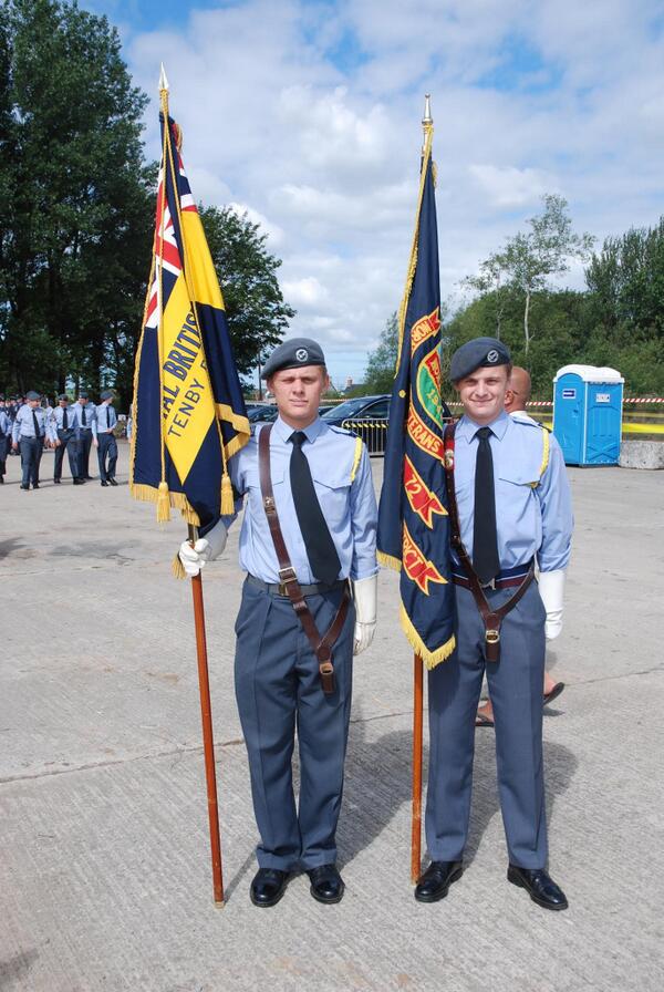 1284 Tenby Cadets with Standards