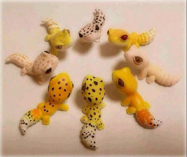 mini leopard gecko toy