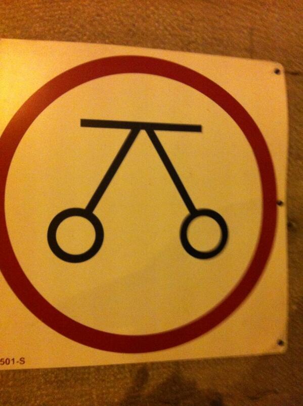 courtneyjohnr's tweet image. Someone wrote "co-joined twins not allowed to cross!" #namethesign