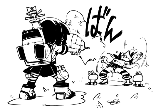 お絵かき:艦これ 深雪、島風 