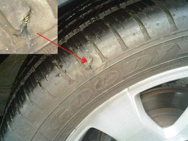 Drove around this weekend? take your weekly look @ the tires &amp; see no damage happened to them or your alignment.