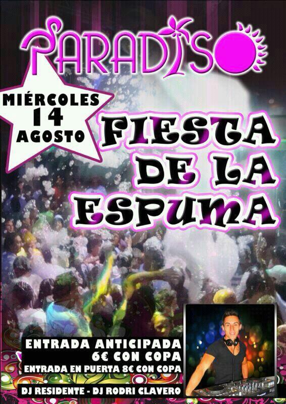 saul_rm6's tweet photo. FIESTA DE LA ESPUMA en @ParadisoPPR matalascañas. Contacta conmigo para entrada anticipada http://t.co/wJ9bN50BrL