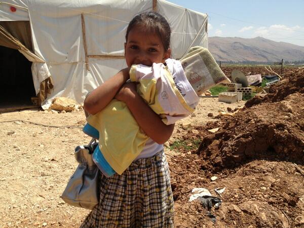 'I left all my toys in #Syria. So my dad made this for me w/a piece of wood, then I put some clothes on' v @eujin2
