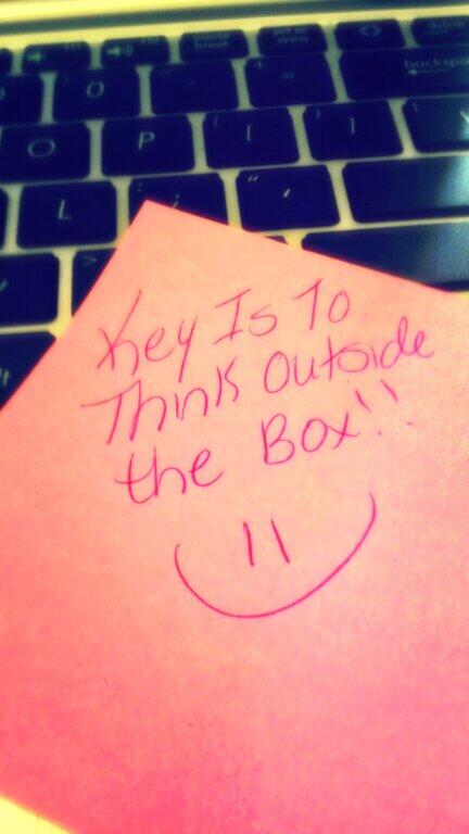 Sticky memo of the day.  ;)