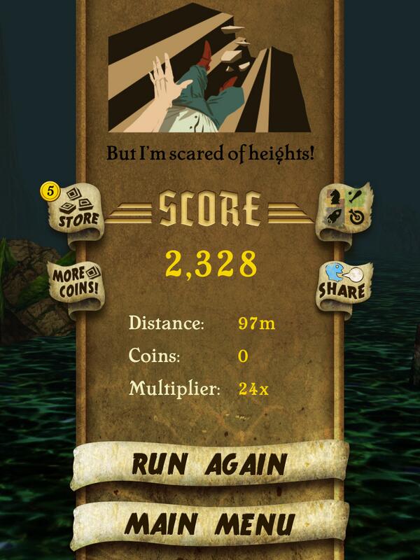 SirinaIssah's tweet photo. I got 2,328 points while escaping from demon monkeys. Beat that! http://t.co/4MJXgNX1NV #TempleRunl http://t.co/18nYnXXlaI