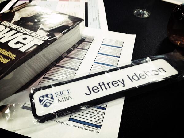 IspeakPurpose's tweet photo. First day @ Rice Business School..  #newchapter #blessings http://t.co/MITWzqP0N3