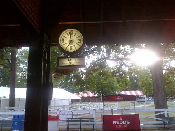 The <a href="/BALLWatchUSA/">BallWatchUSA</a> clock @ the #Saratoga Race Course where #BallWatch along w/ <a href="/NEFJewelry/">Northeastern Fine Jewelry</a> are the Preferred Timepiece