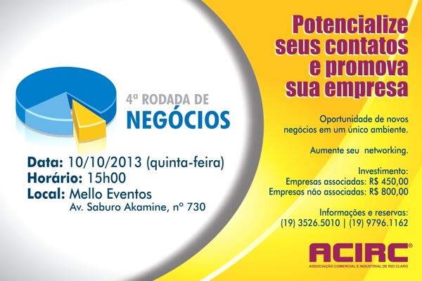 Acirc's tweet photo. 4ª Rodada de Negócios. Acesse o link para mais informações :
http://t.co/p8XsPATZhS http://t.co/NGuH4hyn4J